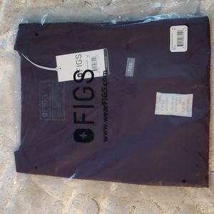 Figs Deep Purple Catarina Scrub Top XS Brand New